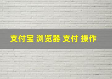 支付宝 浏览器 支付 操作